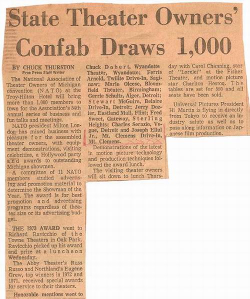 Mt Clemens Drive-In Theatre - Nato Convention Article Courtesy Joe Ellul Jr (newer photo)